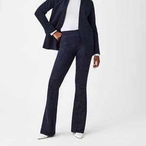 Spanx Faux Suede Navy Flared Pant NWT